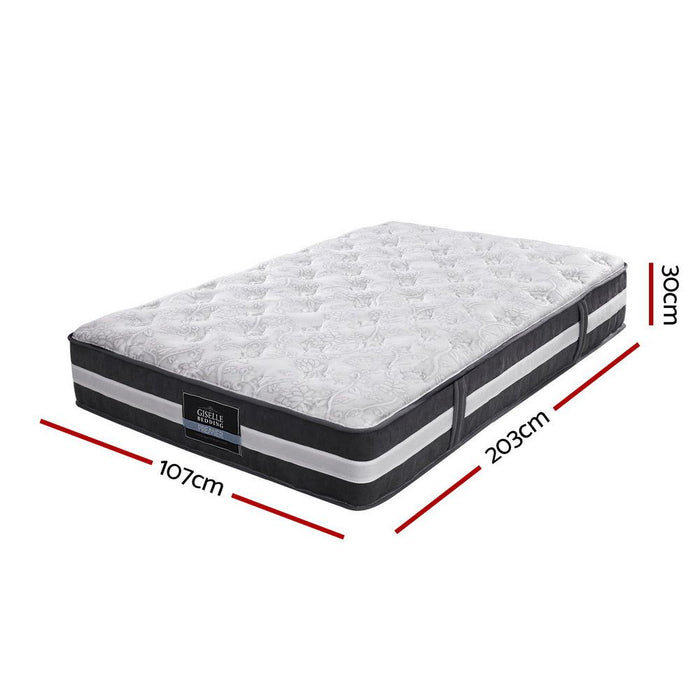 Giselle Bedding 30cm Mattress Pocket Spring King Single -Home Living Store - -  