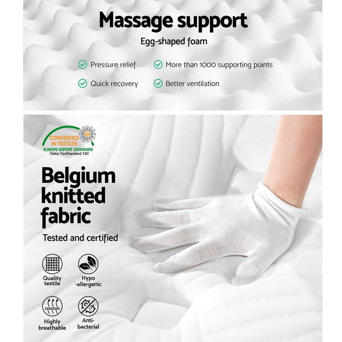 Giselle Bedding 34cm Mattress Cool Gel Memory Foam 7 Zone Queen -Home Living Store - -  