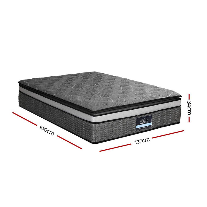 Giselle Bedding 34cm Mattress Double Layer Pocket Spring Double -Home Living Store - -  