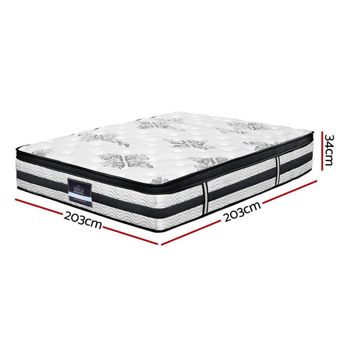 Giselle Bedding 34cm Mattress Euro Top Pocket Spring Super King -Home Living Store - -  