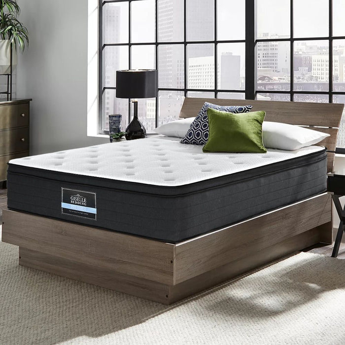 Giselle Bedding 34cm Mattress Euro Top Queen -Home Living Store - -  