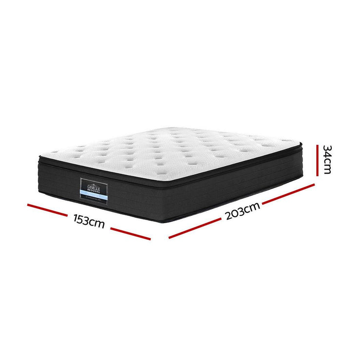 Giselle Bedding 34cm Mattress Euro Top Queen -Home Living Store - -  