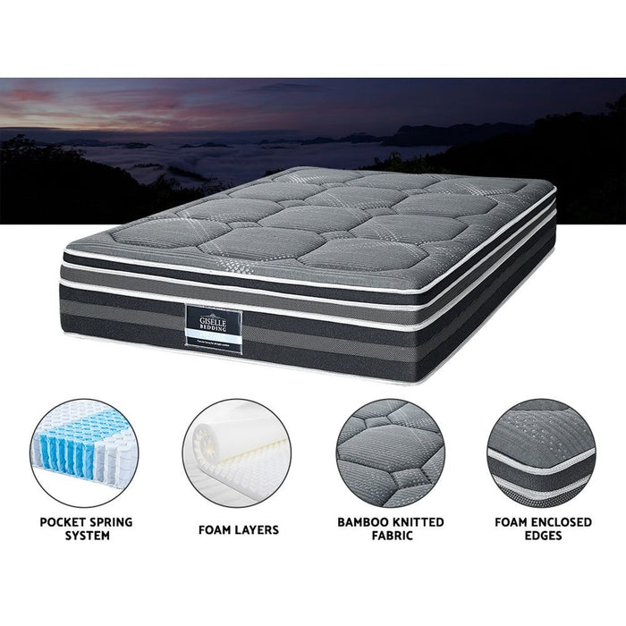 Giselle Bedding 35cm Mattress Bamboo Cover Queen -Home Living Store - -  