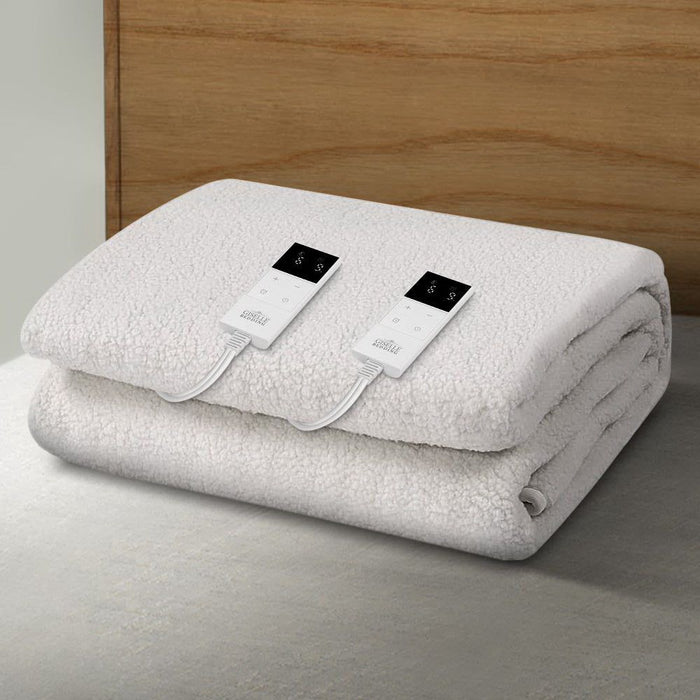 Giselle Bedding Double Size Electric Blanket Fleece -Home Living Store - -  