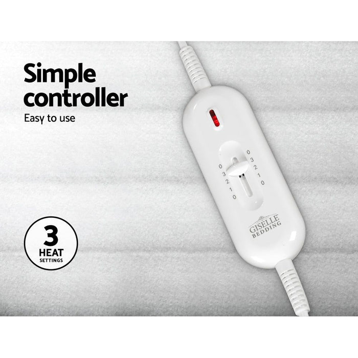 Giselle Bedding Double Size Electric Blanket Polyester -Home Living Store - -  