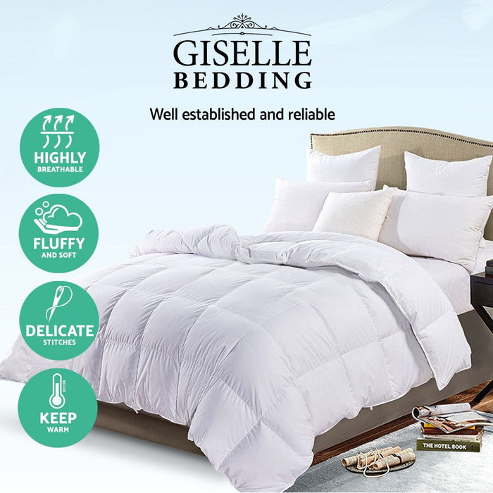 Giselle Bedding Double Size Goose Down Quilt -Home Living Store - -  