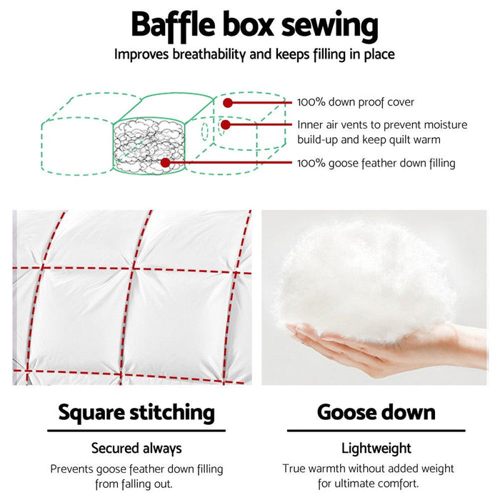 Giselle Bedding Double Size Goose Down Quilt -Home Living Store - -  