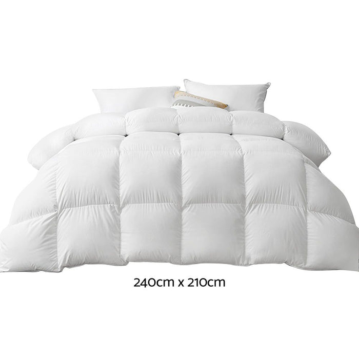 Giselle Bedding Duck Down Feather Quilt 700GSM King Size -Home Living Store - -  