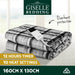 Giselle Bedding Electric Throw Rug Flannel Snuggle Blanket Washable Heated Grey and White Checkered -Home Living Store - -  