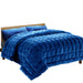 Giselle Bedding Faux Mink Quilt Blue Queen -Home Living Store - -  