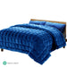 Giselle Bedding Faux Mink Quilt Blue Queen -Home Living Store - -  