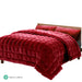 Giselle Bedding Faux Mink Quilt Burgundy Queen -Home Living Store - -  