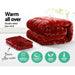Giselle Bedding Faux Mink Quilt Burgundy Queen -Home Living Store - -  