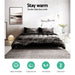 Giselle Bedding Faux Mink Quilt Charcoal Double -Home Living Store - -  