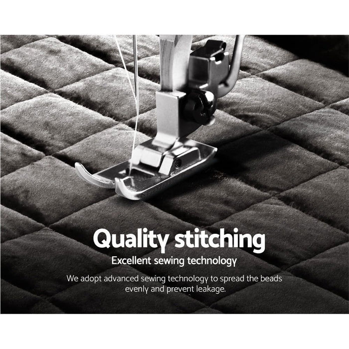 Giselle Bedding Faux Mink Quilt Charcoal Double -Home Living Store - -  