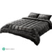Giselle Bedding Faux Mink Quilt Charcoal Double -Home Living Store - -  