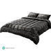 Giselle Bedding Faux Mink Quilt Super King Charcoal -Home Living Store - -  