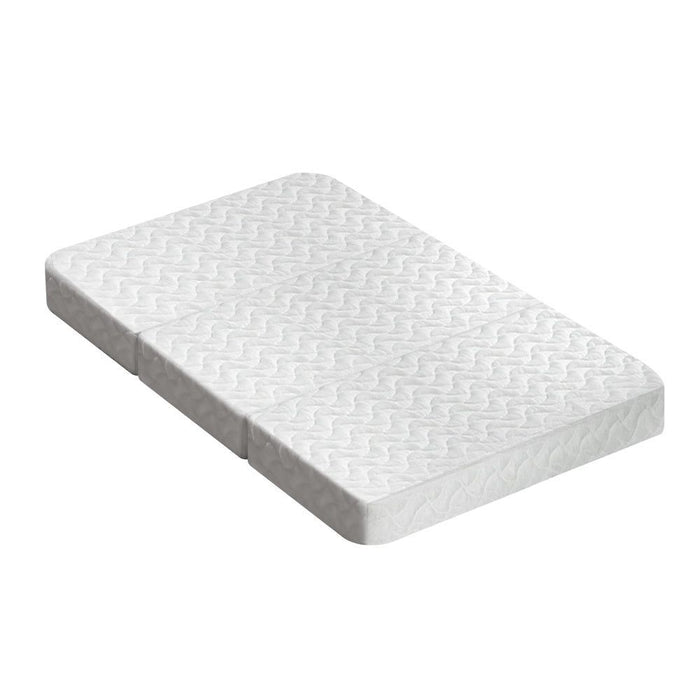 Giselle Bedding Foldable Mattress Folding Foam Cot Bed White -Home Living Store - -  