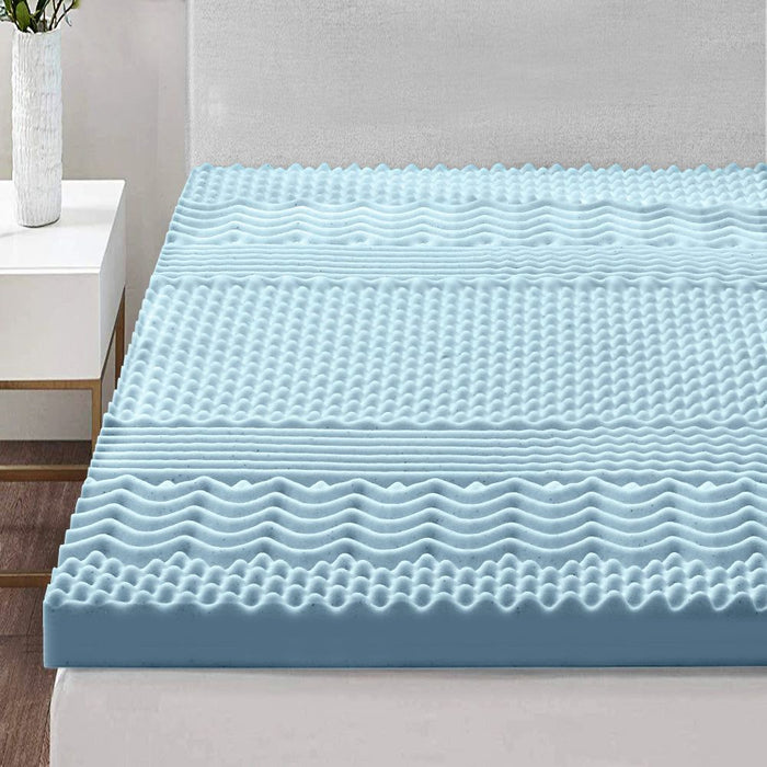 Giselle Bedding Memory Foam Mattress Topper 7-Zone 8cm Single -Home Living Store - -  