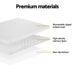 Giselle Bedding Memory Foam Mattress Topper 7-Zone Airflow Pad 8cm Queen White -Home Living Store - -  