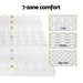 Giselle Bedding Memory Foam Mattress Topper 7-Zone Airflow Pad 8cm Queen White -Home Living Store - -  