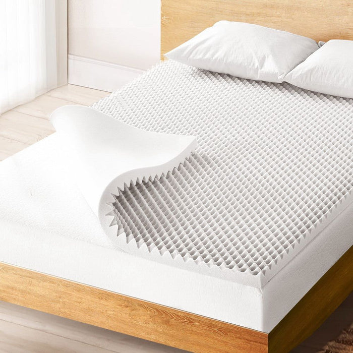Giselle Bedding Memory Foam Mattress Topper Egg Crate 5cm Queen -Home Living Store - -  