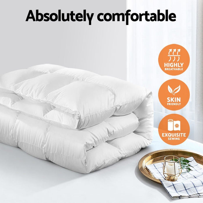 Giselle Bedding Queen Size 700GSM Goose Down Feather Quilt -Home Living Store - -  
