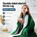 Giselle Electric Throw Rug Heated Blanket Double Sided Green -Home Living Store - -  