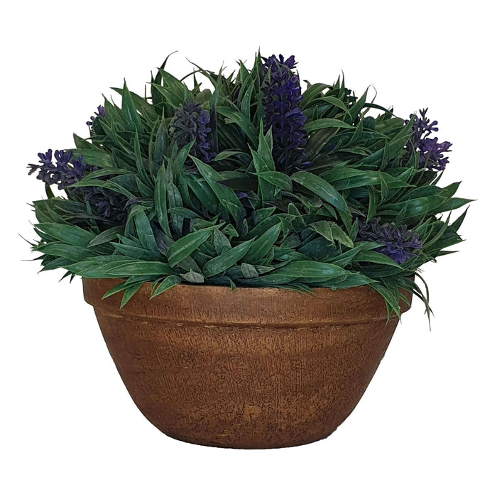 Green With Purple Flowers 20cm Artificial Plant by Criterion -Home Living Store - -  