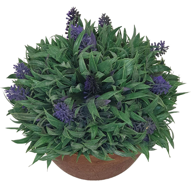 Green With Purple Flowers 20cm Artificial Plant by Criterion -Home Living Store - -  