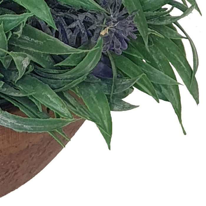 Green With Purple Flowers 20cm Artificial Plant by Criterion -Home Living Store - -  