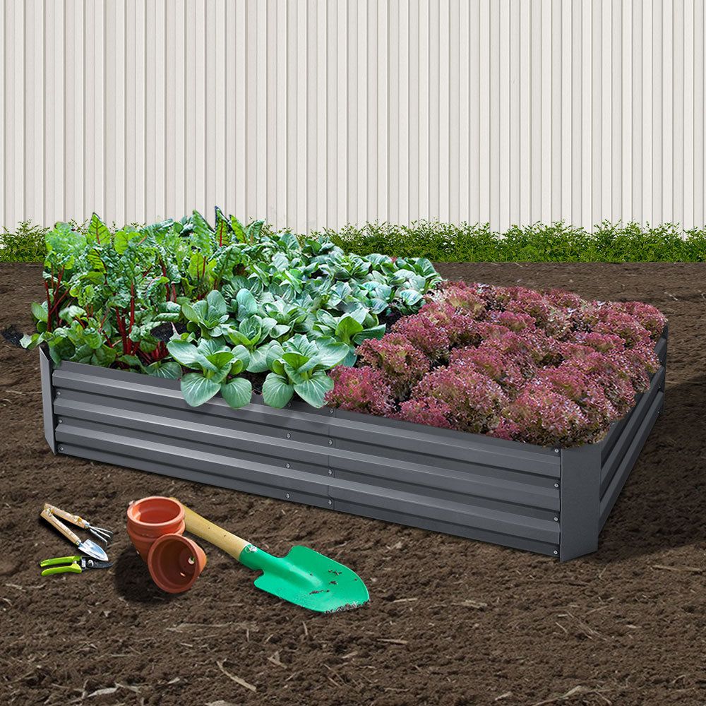 Greenfingers Garden Bed 180x90cm Planter Box Raised Container Galvanis ...