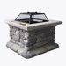 Grillz Fire Pit Outdoor Table Charcoal Garden Fireplace Backyard Firepit Heater -Home Living Store - -  