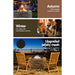 Grillz Fire Pit Table Outdoor Fireplace - Round -Home Living Store - -  