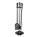 Grillz Fireplace Tool Set Fire Place Tools Poker Brush Shovel Stand Tongs -Home Living Store - -  