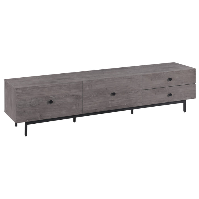 Tauris HAMBURG2000GR TV Unit – 2000mm Rustic Grey Entertainment Cabinet with Drawers