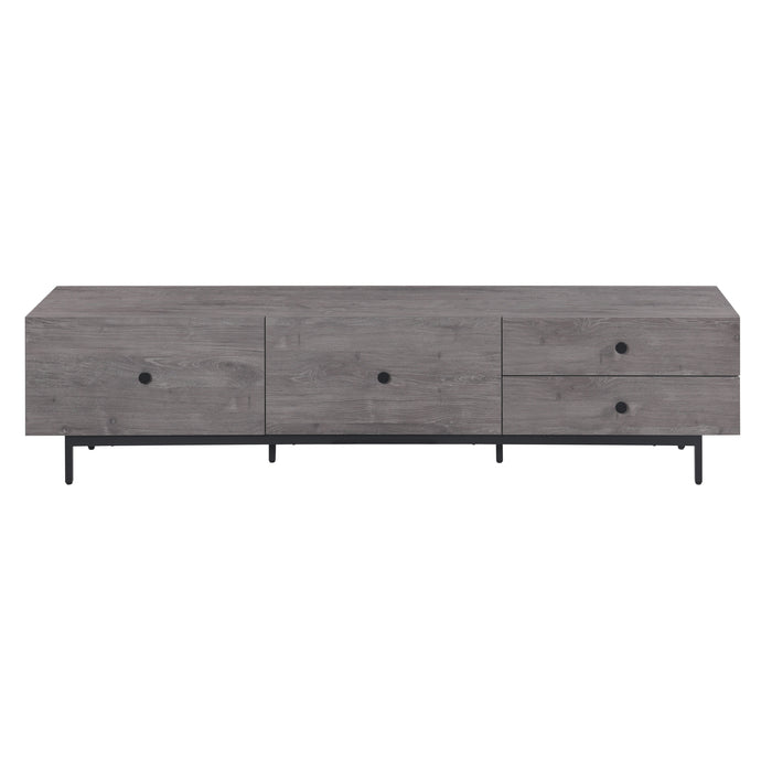 Tauris HAMBURG2000GR TV Unit – 2000mm Rustic Grey Entertainment Cabinet with Drawers