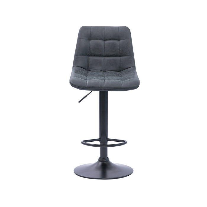 Four Harry Bar Stools Gas Lift Black Metal Black PU by Urban Style