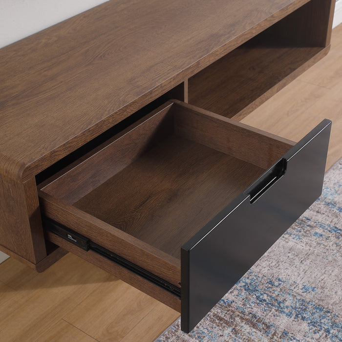 Tauris Hover Entertainment Center, TV Stand, Entertainment Unit 1200mm Wall Mount Unit Dark Oak