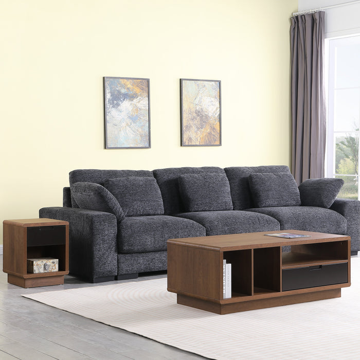 Tauris HOVERCTDO Coffee Table – Dark Oak with Painted Black Drawer