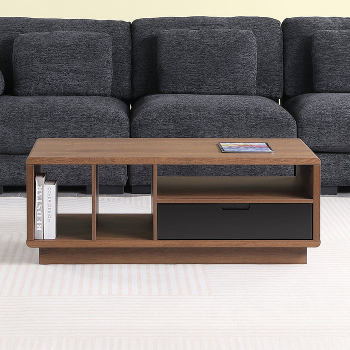 Tauris HOVERCTDO Coffee Table – Dark Oak with Painted Black Drawer