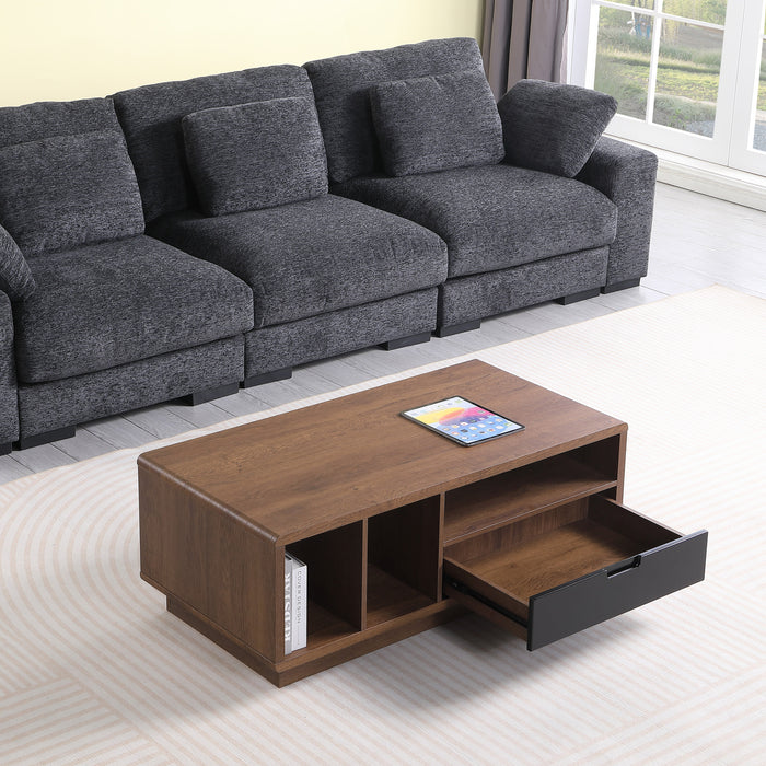 Tauris HOVERCTDO Coffee Table – Dark Oak with Painted Black Drawer