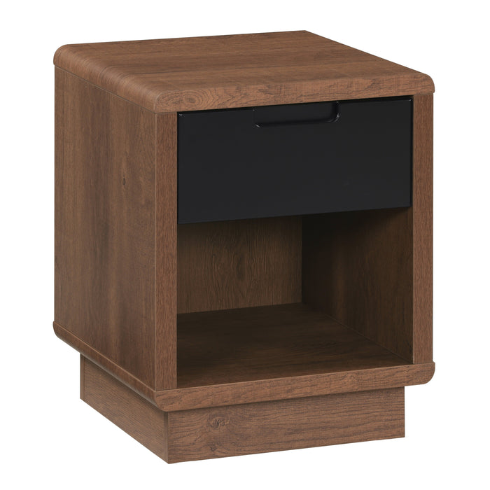 Tauris HOVERETDO Side Table – Dark Oak with Black Painted Drawer