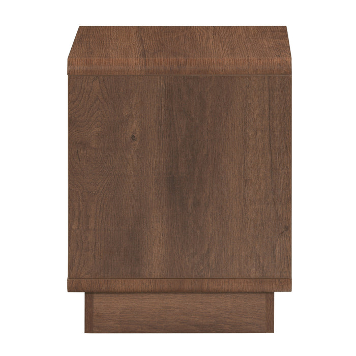 Tauris HOVERETDO Side Table – Dark Oak with Black Painted Drawer