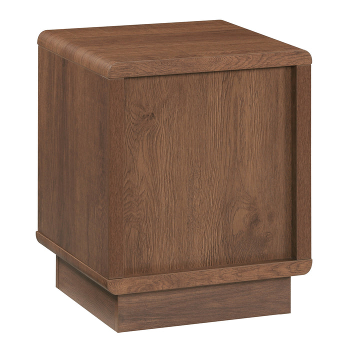 Tauris HOVERETDO Side Table – Dark Oak with Black Painted Drawer