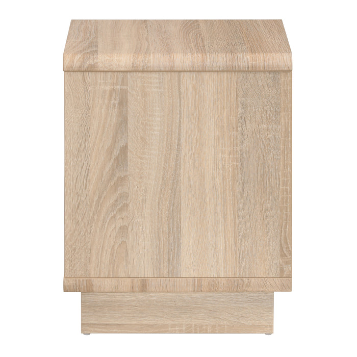 Tauris HOVERETLO Side Table – Light Oak with White Painted Drawer