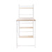 Henderson 1200mm Metal Desk with Shelves - White with Oak Top -Home Living Store - -  