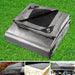 Instahut 3x4.5m Tarp Camping Tarps Poly Tarpaulin Heavy Duty Cover 180gsm Silver -Home Living Store - -  
