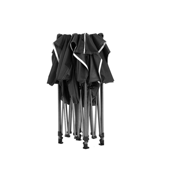 Instahut Gazebo 3x6 Pop Up Marquee Folding Tent Wedding Gazebos Camping Outdoor Shade Canopy Black -Home Living Store - -  