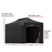 Instahut Gazebo 3x6 Pop Up Marquee Folding Tent Wedding Gazebos Camping Outdoor Shade Canopy Black -Home Living Store - -  